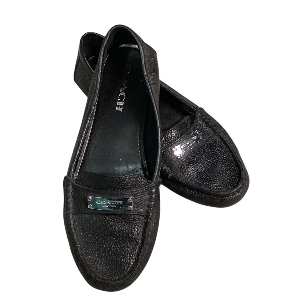 Coach Black fredrica Leather loafers